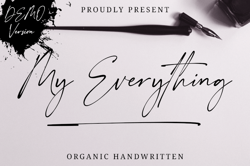 Everything Script Font My Everything Script Font - Fonts Hut