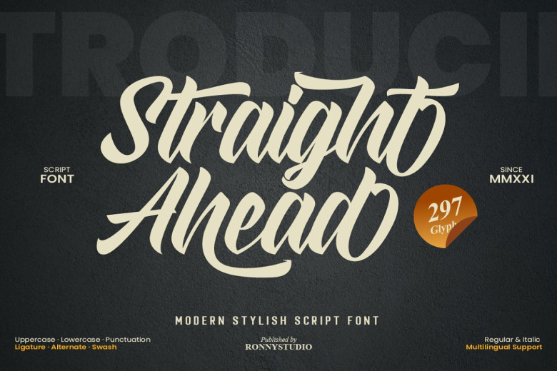Straight Ahead Font - Fonts Hut