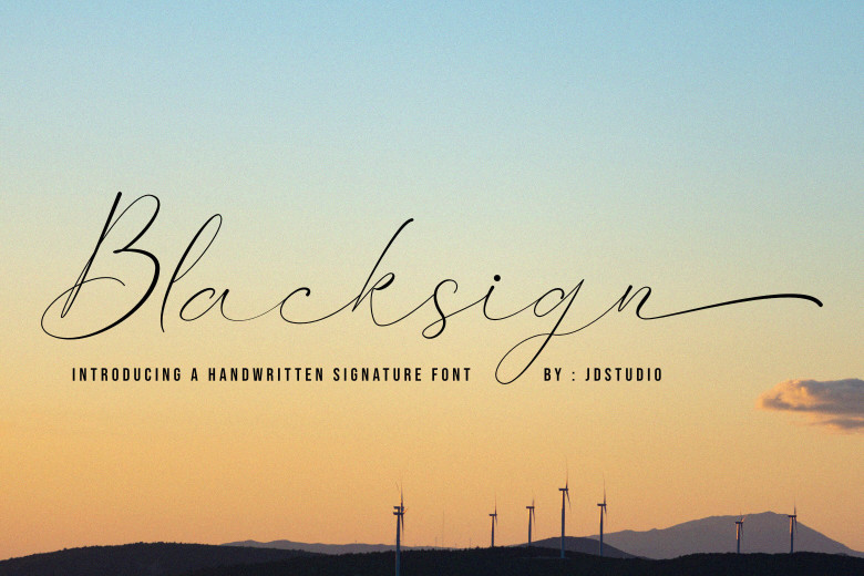 Blacksign Font - Fonts Hut
