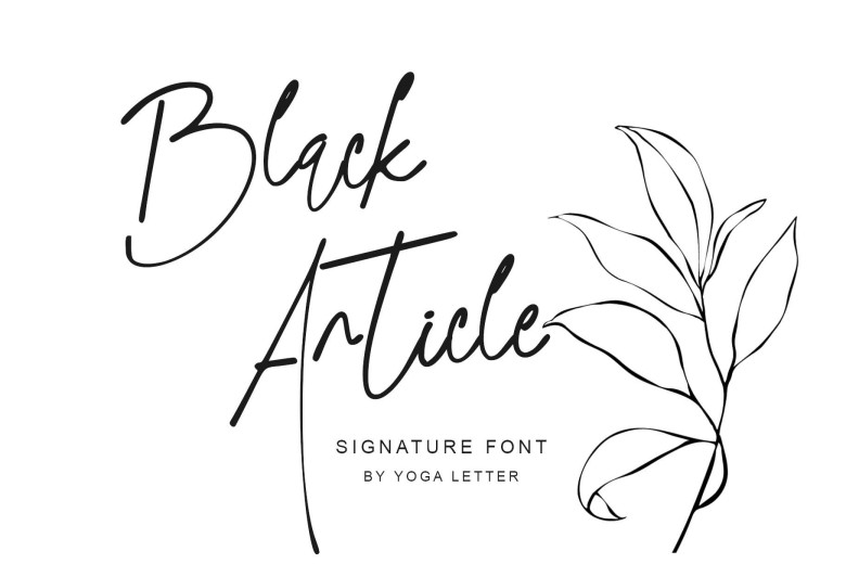 Black Article Font - Fonts Hut