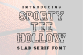 Sporty Tee Hollow Font