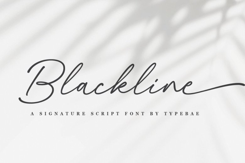 Black Line Version Blackline Font - Fonts Hut