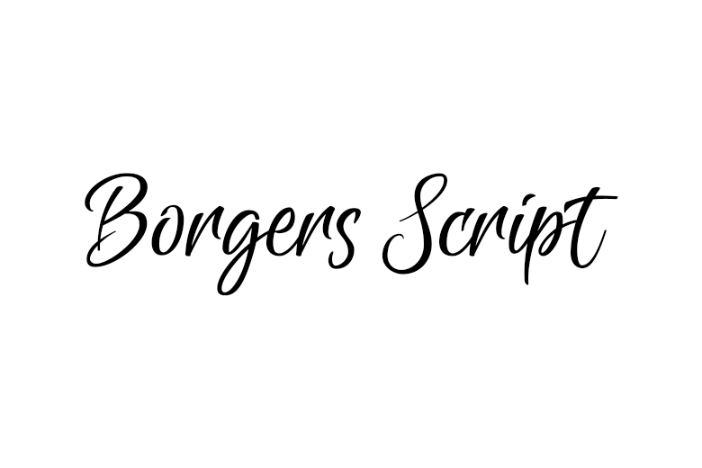 Borgers Script Font Example Borgers Script Font - Fonts Hut